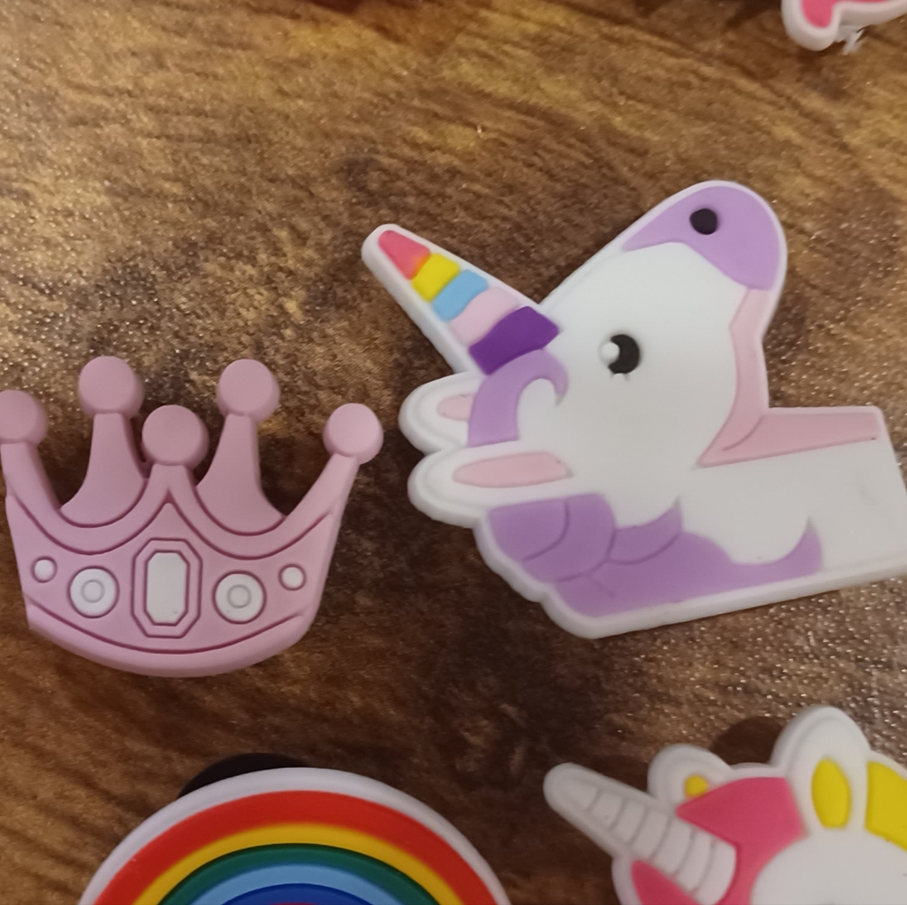 Croc crown/unicorn jibitz shoe charms bundle